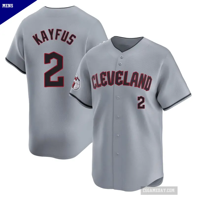 Men's No.2 CJ Kayfus Cleveland Guardians Gray Limited Road Jersey